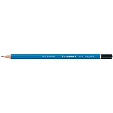 STAEDTLER Bleistift Mars Lumograph, Härtegrad: H, blau lackiert (EAN: 4007817104194)