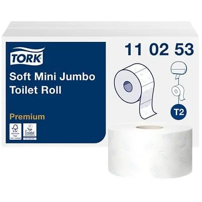 TORK Minirollen-Toilettenpapier Jumbo, 2-lagig, weiß, 170 m (EAN: 7310791268491)