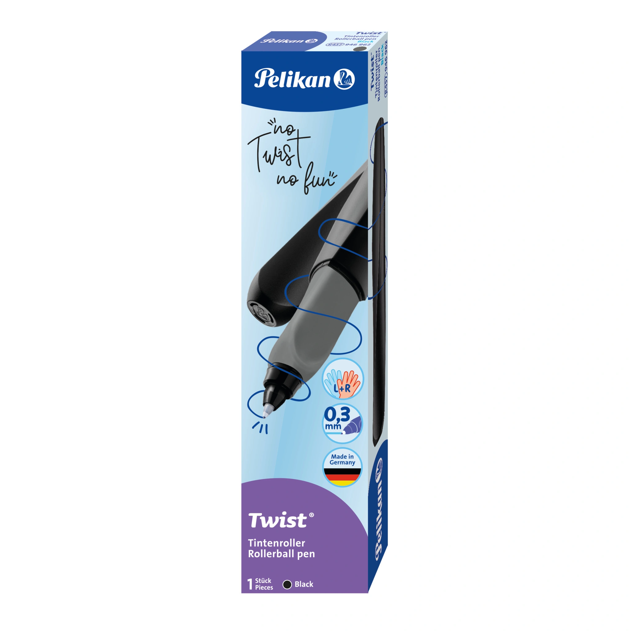 Pelikan Twist Tintenroller Black, schwarz/grau (EAN: 4012700946966)