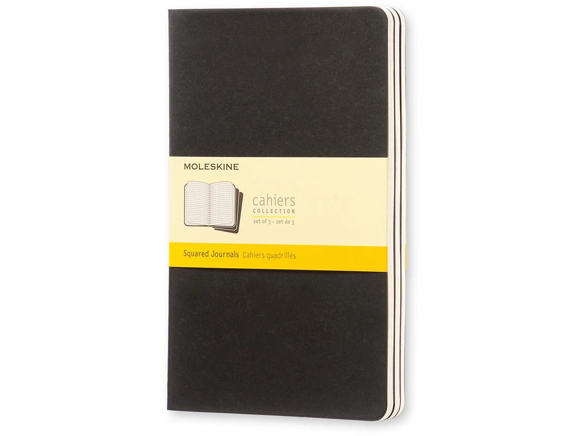 MOLESKINE Notizheft Cahier, L/A5, kariert, Karton, schwarz (EAN: 9788883704963)