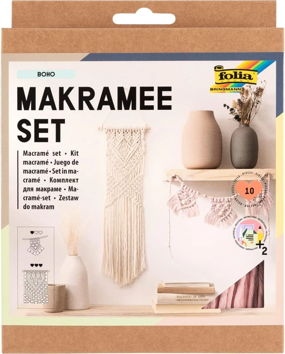 folia Makramee-Set BOHO, 10-teilig, natur (EAN: 4001868125771)