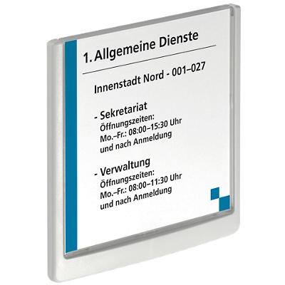 DURABLE Türschild CLICK SIGN, (B)149 x (H)148,5 mm, weiß (EAN: 4005546405124)
