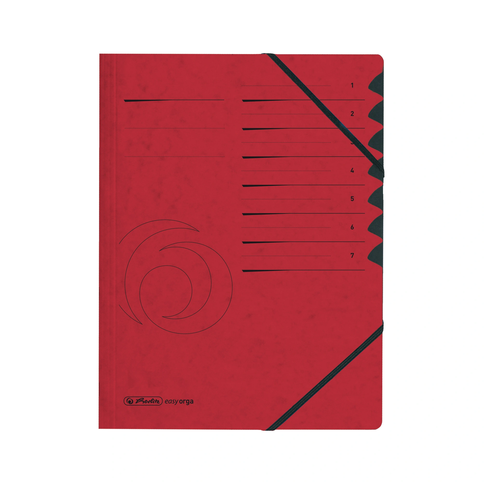 herlitz Ordnungsmappe easyorga, A4, Karton, 7 Fächer, rot (EAN: 4008110314372)