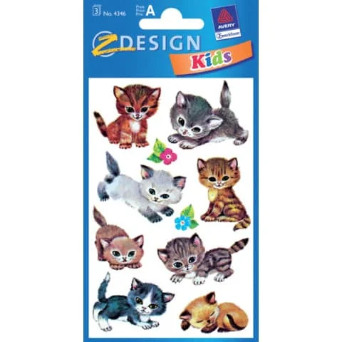 AVERY Zweckform ZDesign Sticker KIDS "Katzen" (EAN: 4004182043462)