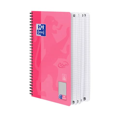 Oxford Collegeblock Touch, B5, kariert, 80 Blatt, rosa (EAN: 4006140020997)