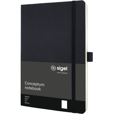 sigel Notizbuch Conceptum, DIN A5, blanko, schwarz (EAN: 4004360771408)