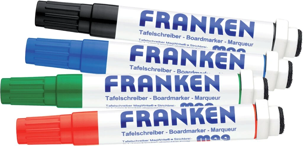 FRANKEN KombiMarker MagWrite, Strichstärke: 1-3 mm, sortiert (EAN: 4016946189835)