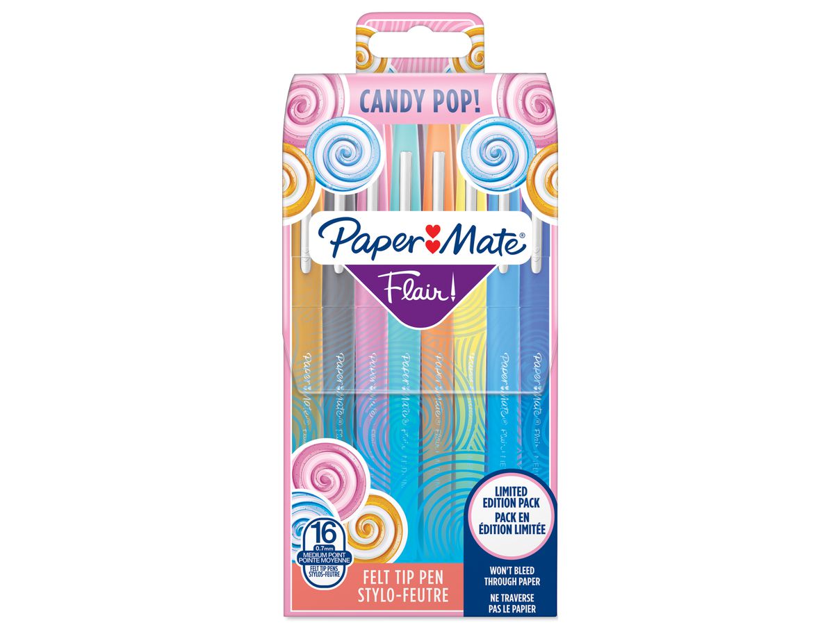 Paper:Mate Faserschreiber Flair "Candy Pop", 16er Etui (EAN: 3501179856216)