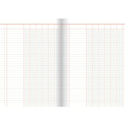 RNK Verlag Spaltenbuch, DIN A4, 6 Spalten, rot/grau (EAN: 4002871340601)