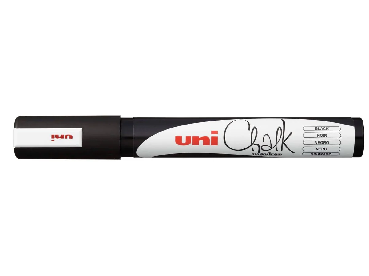 uni-ball Kreidemarker Chalk marker PWE5M, schwarz (EAN: 4902778170212)