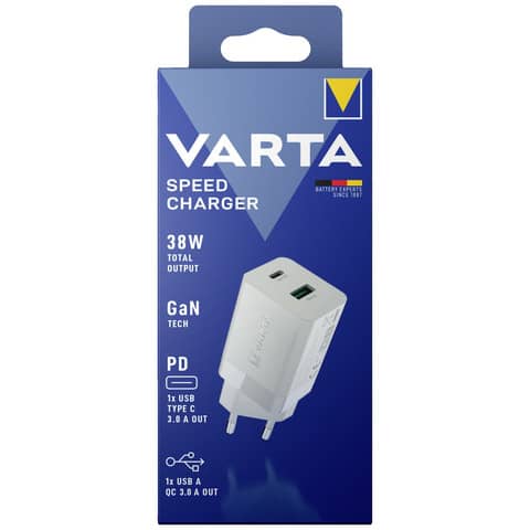 VARTA USB-Adapterstecker "Speed Charger", 38 Watt, weiß (EAN: 4008496066162)