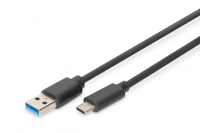 DIGITUS USB 3.0 Kabel, USB-C - USB-A Stecker, 1,0 m, schwarz (EAN: 4016032383772)