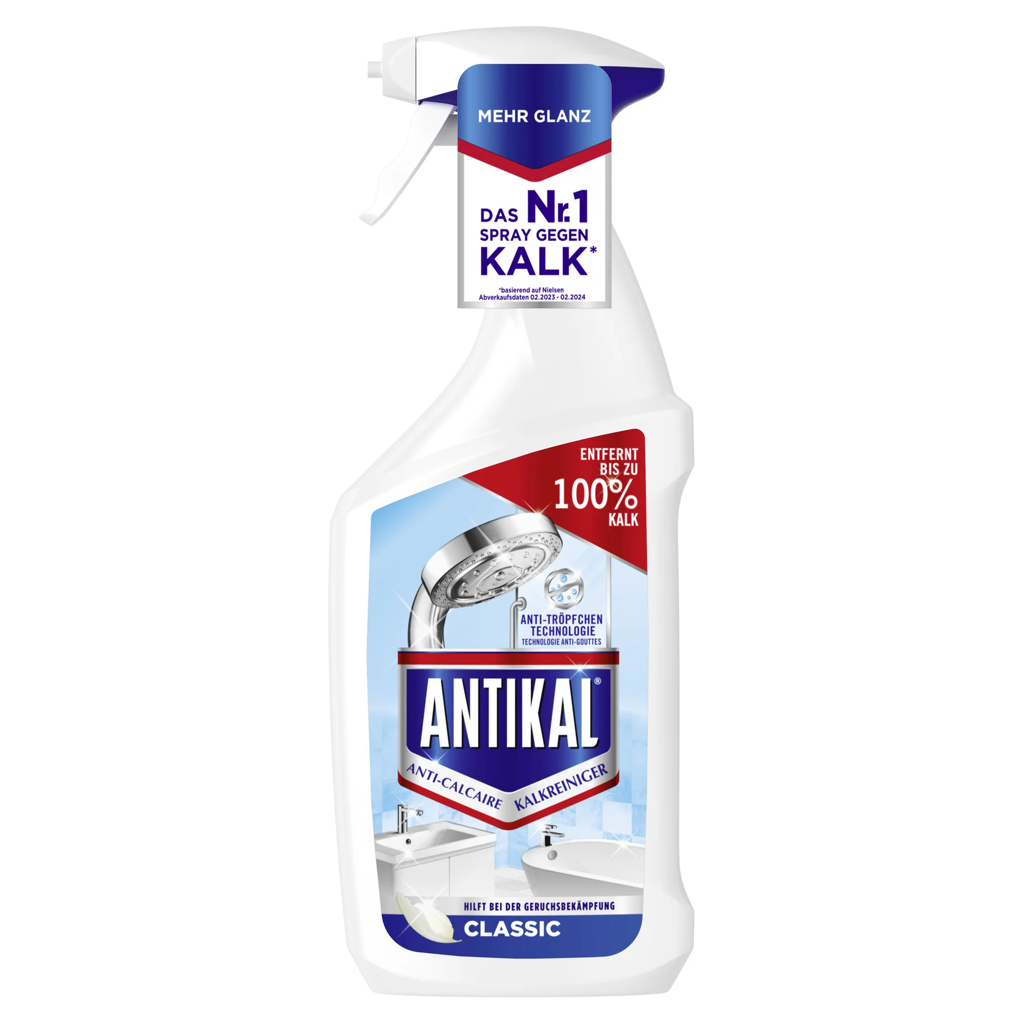 ANTIKAL Kalkreiniger-Spray CLASSIC, 800 ml Sprühflasche (EAN: 8700216710718)