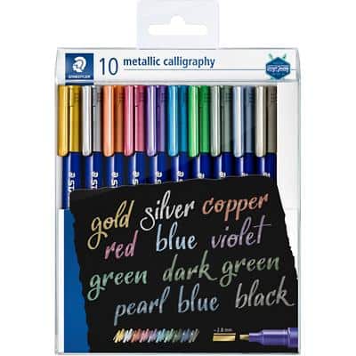 STAEDTLER Permanent-Marker metallic calligraphy, 10er Etui (EAN: 4007817077948)