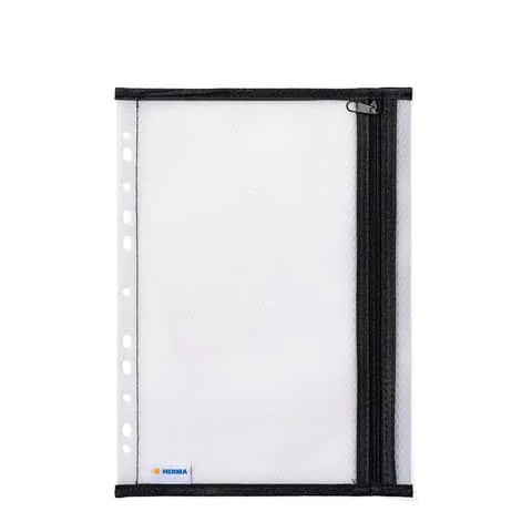 HERMA Reißverschlusstasche, abheftbar, DIN A4, schwarz (EAN: 4008705200301)