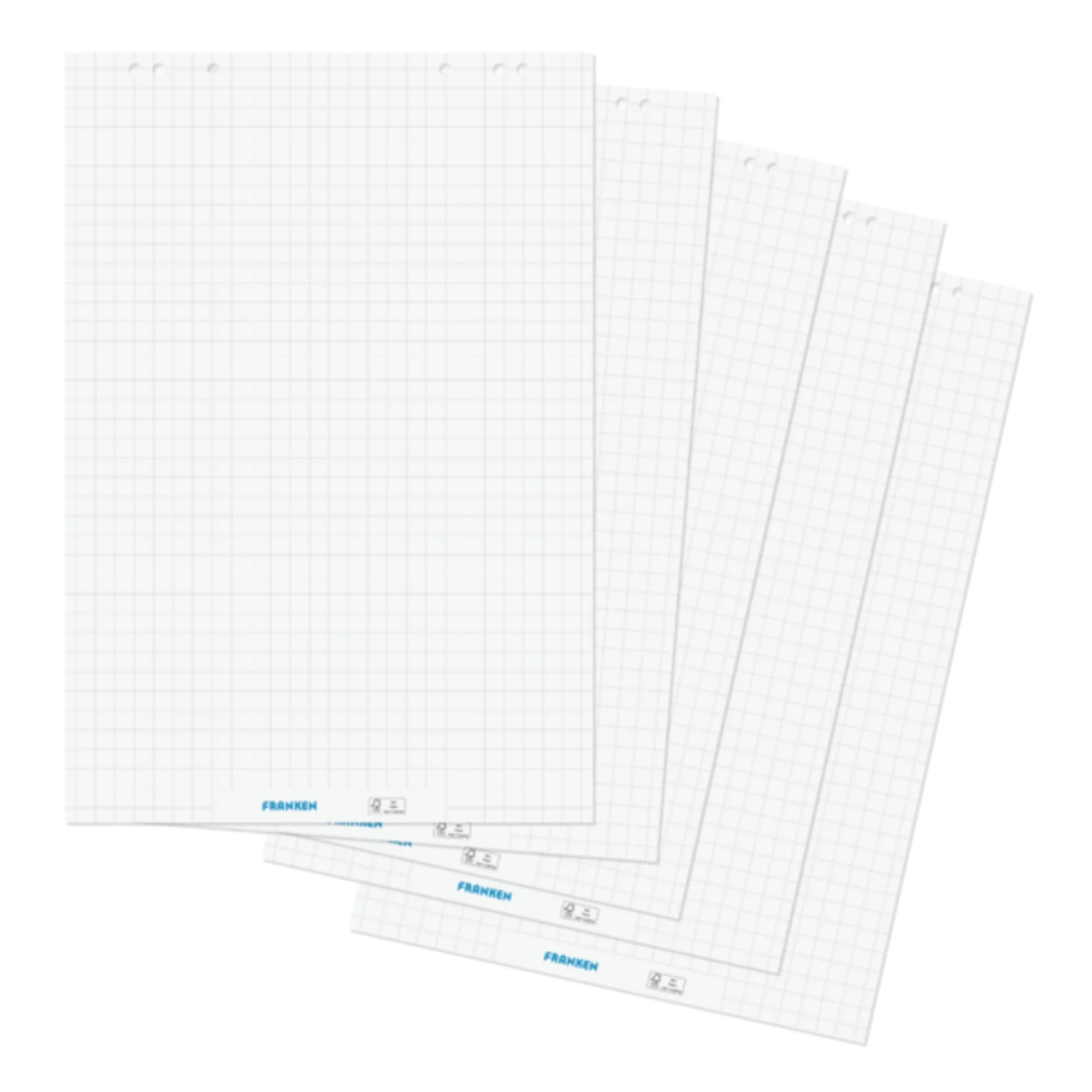 FRANKEN Flipchart-Block, 20 Blatt, kariert, 680 x 980 mm (EAN: 4016946000956)
