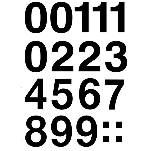 HERMA Zahlen-Sticker 0-9, Folie schwarz, Höhe: 10 mm (EAN: 4008705041591)