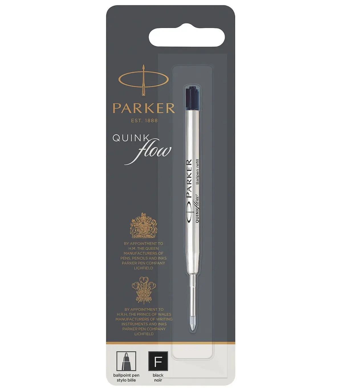 PARKER Kugelschreiber-Großraummine QUINKflow, F, schwarz (EAN: 3501179503677)