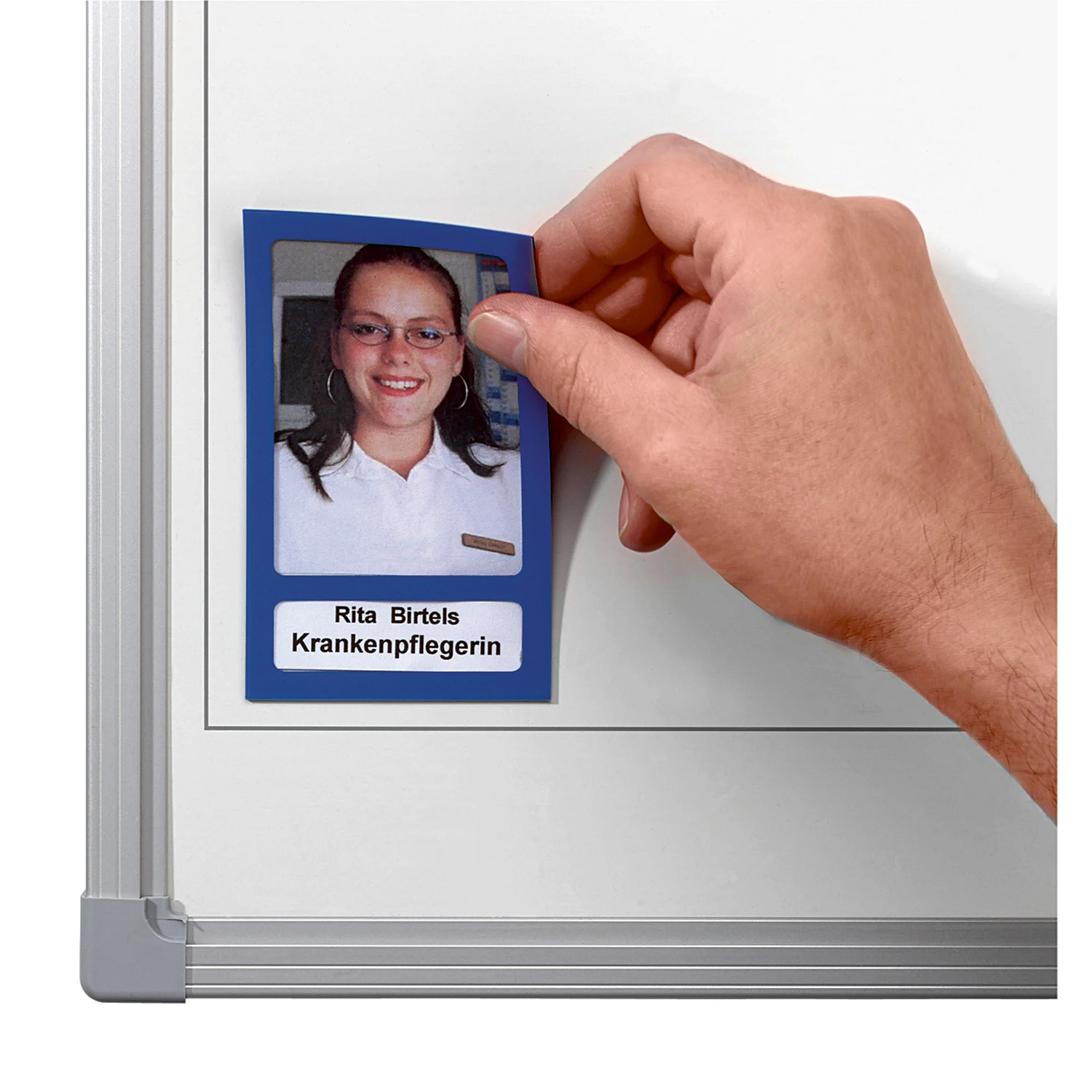 FRANKEN Magnet-Sichttasche, 72 x 115 mm, magnethaftend, blau (EAN: 4016946186551)