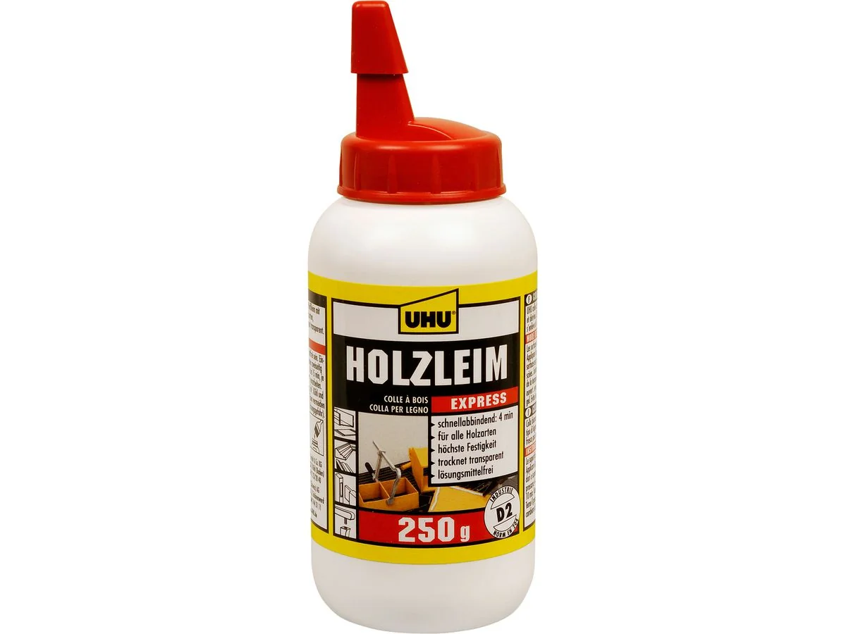 UHU Holzleim Express D2, lösemittelfrei, 250 g Flasche (EAN: 4026700485851)