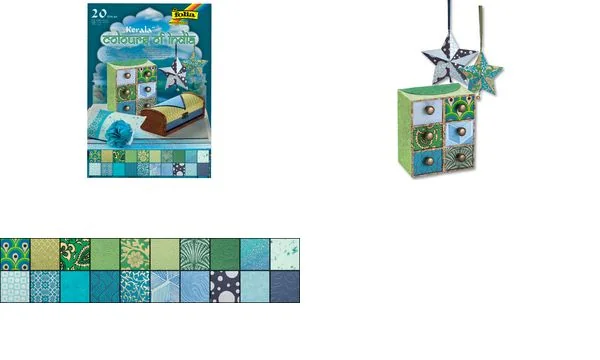 folia Naturpapierblock "KERALA", DIN A4, 20 Blatt, blau/grün (EAN: 4001868090727)