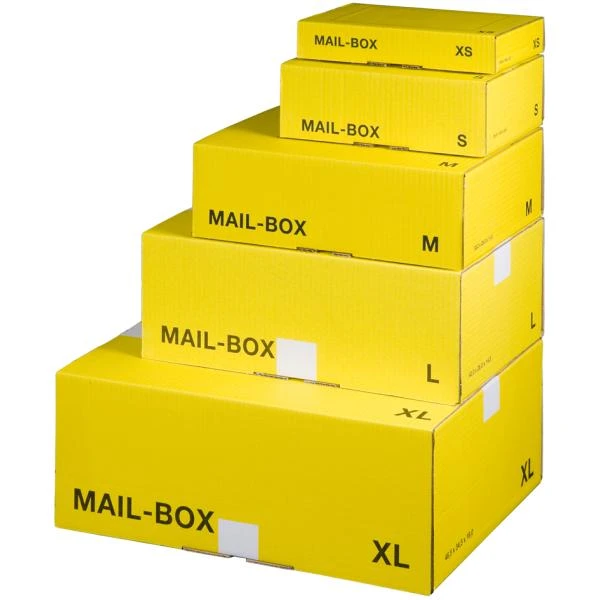 SMARTBOXPRO Paket-Versandkarton MAIL BOX, Größe: XS, gelb (EAN: 4250414104283)