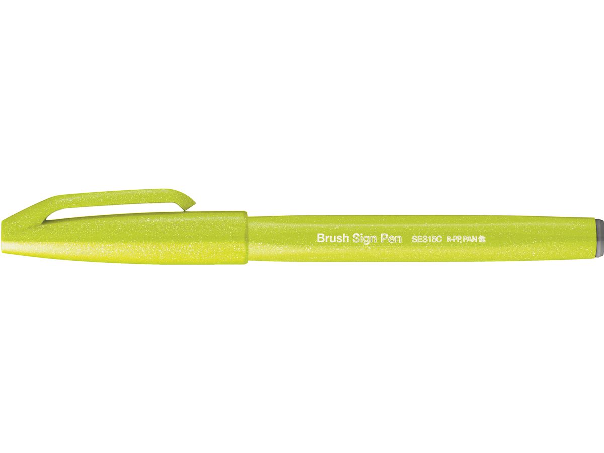 PentelArts Faserschreiber Brush Sign Pen SES15, limonengrün (EAN: 4902506412942)