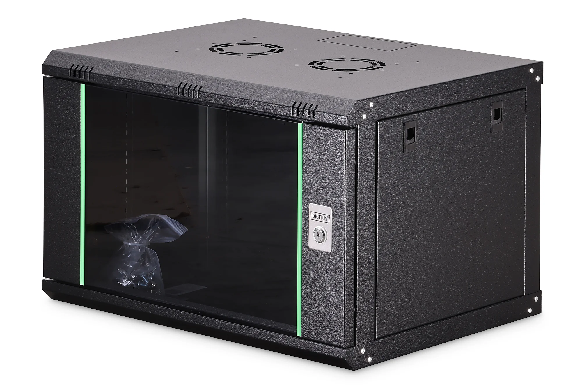 DIGITUS Wandgehäuse Dynamic Basic, 7 HE, 600 x 450 mm, schwarz (EAN: 4016032257783)