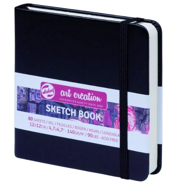 ROYAL TALENS Skizzenbuch Art Creation, 120 x 120 mm, schwarz (EAN: 8712079383527)
