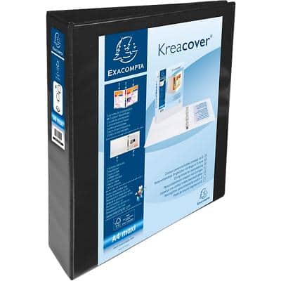 EXACOMPTA Präsentations-Ringbuch, A4 Maxi, schwarz, 4D-Ring (EAN: 3130635184305)