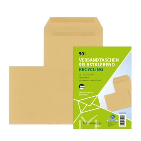 MAILmedia Versandtasche Natron braun, C5, ohne Fenster (EAN: 4003928359508)