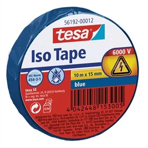 tesa Isolierband ISO TAPE, 15 mm x 10 m, blau (EAN: 4042448153005)