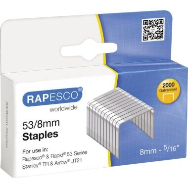 RAPESCO Heftklammern 53/8, verzinkt, 2.000 Stück (EAN: 5018505053259)