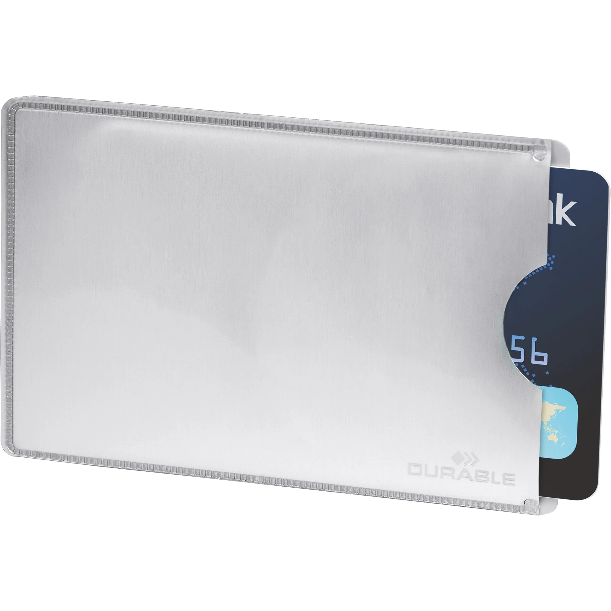 DURABLE Kreditkartenhülle RFID SECURE, 86 x 54 mm, silber (EAN: 4005546981901)