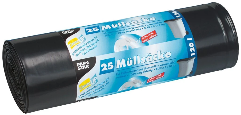 STARPAK Müllsäcke LDPE, 120 Liter, schwarz (EAN: 4002911121344)