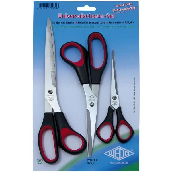 WEDO Universalscheren-Set, 3-teilig, Länge: 160/210/255 mm (EAN: 4003801790107)