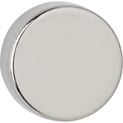 MAUL Neodym-Scheibenmagnet, 12 mm, Haftkraft: 4 kg, silber (EAN: 4002390084048)