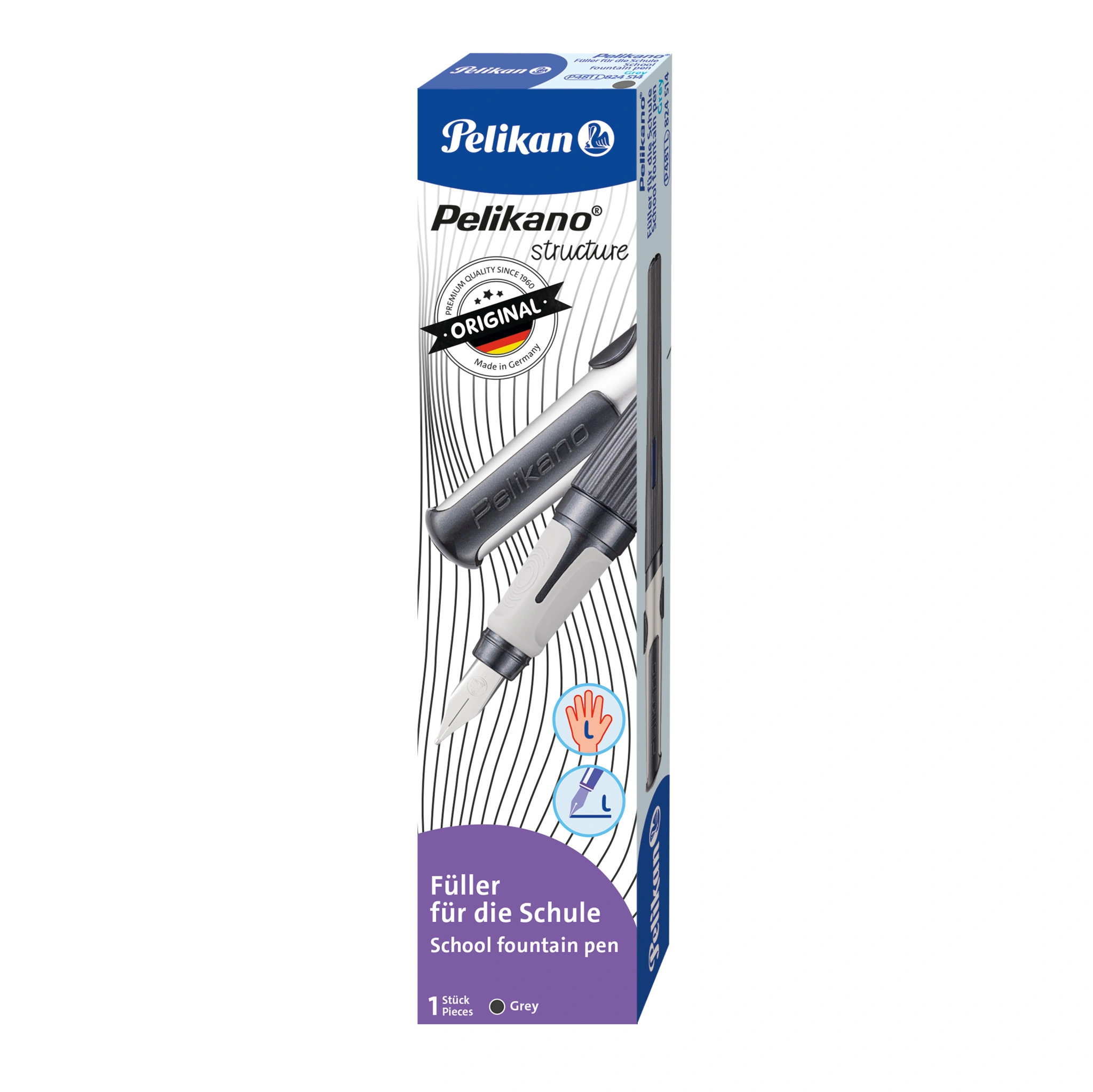 Pelikan Füllhalter Pelikano structure P481L, grau (EAN: 4012700824516)