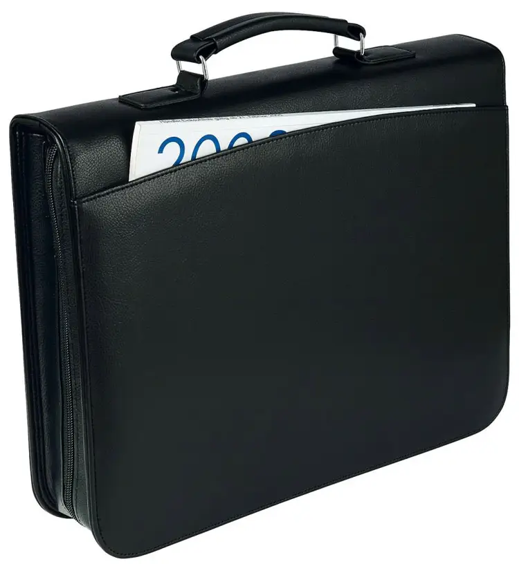 WEDO Orgamappe, DIN A4, genarbtes Kunstleder, schwarz (EAN: 4003801785301)
