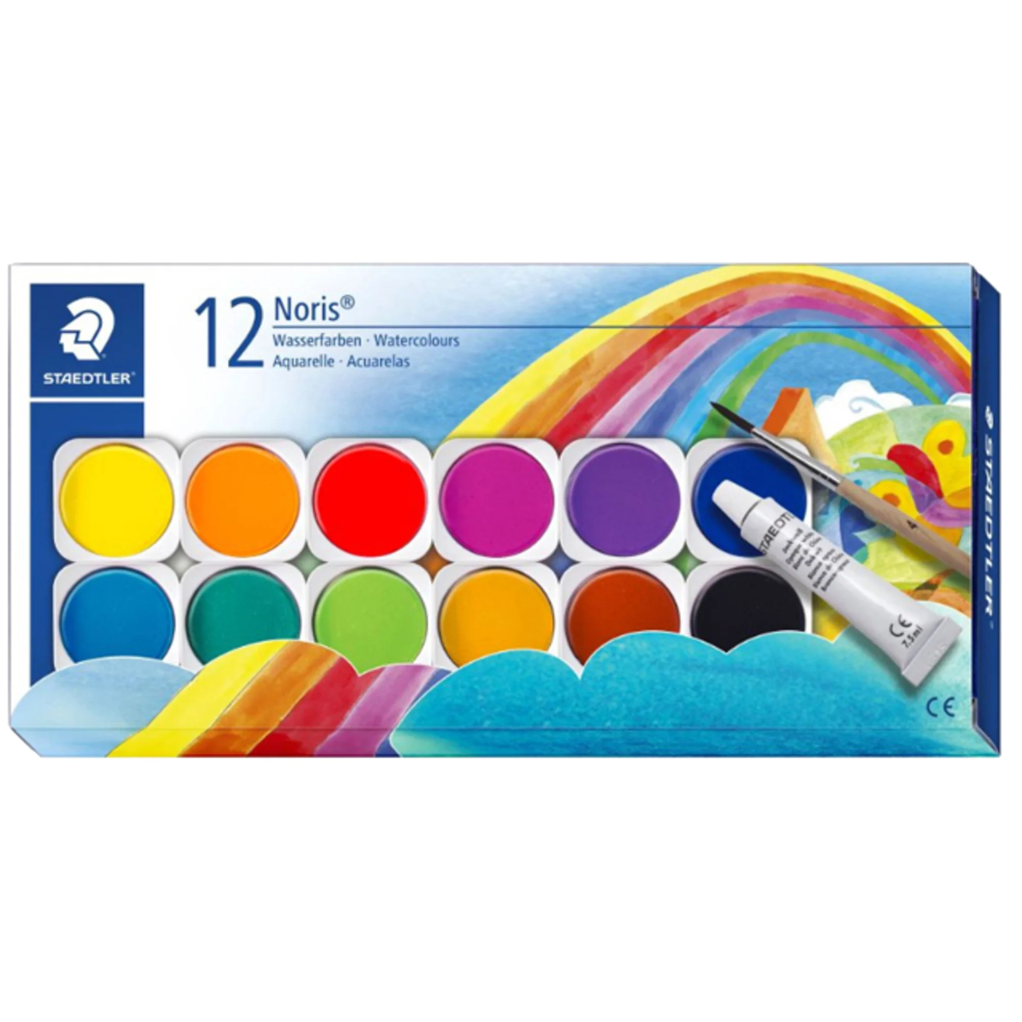 STAEDTLER Deckfarbkasten Noris, 12 Farben (EAN: 4007817888018)