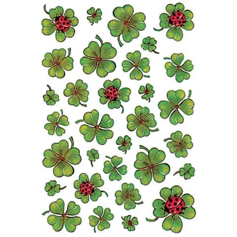 HERMA Sticker DECOR "Kleeblätter mit Marienkäfer" (EAN: 4008705054386)