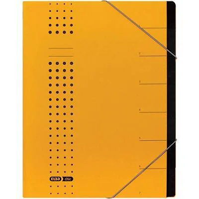 ELBA chic-Ordnungsmappe, A4 gelb, Fächer 1-7, Karton (EAN: 4002030421011)