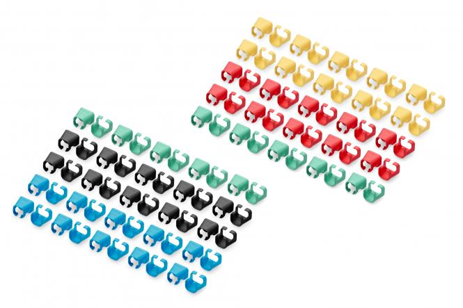 DIGITUS Farbclips für Patchkabel, farbig sortiert (EAN: 4016032491040)