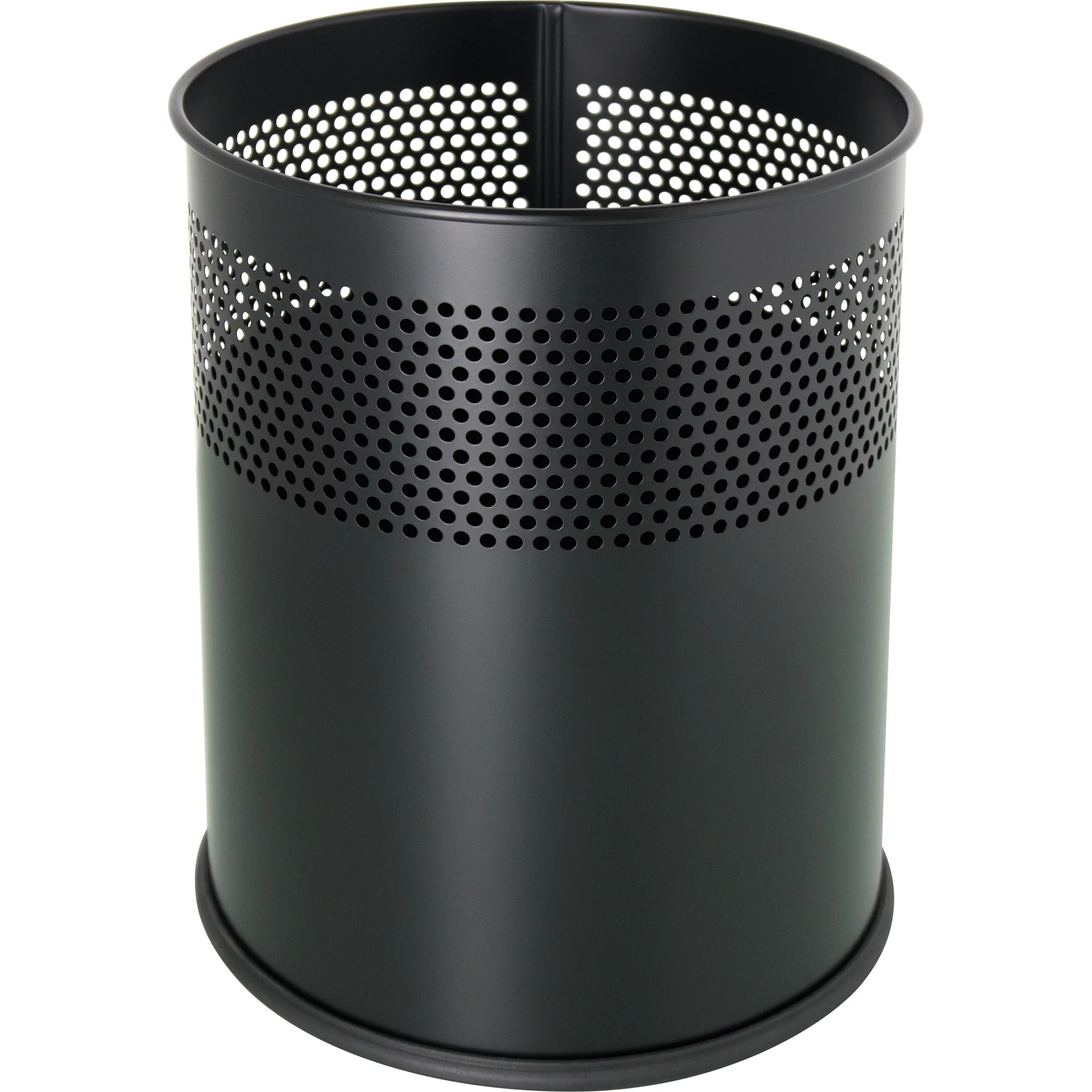 helit Stahl-Papierkorb "the dot", 15 Liter, schwarz (EAN: 4012086010374)