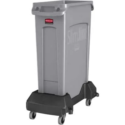 Rubbermaid Abfallbehälter Slim Jim mit Lüftungskanälen, grau (EAN: 0086876186376)