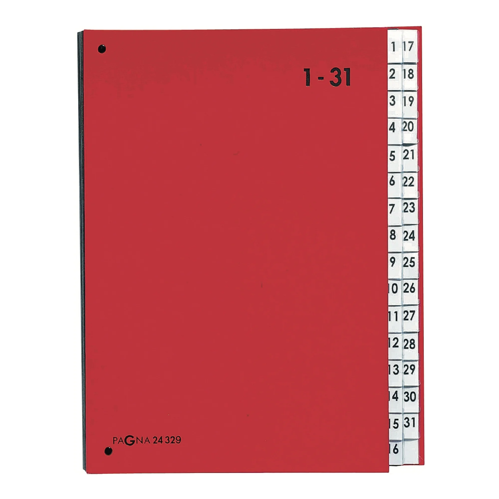 PAGNA Pultordner Color, DIN A4, 1 - 31, 31 Fächer, rot (EAN: 4013951000292)