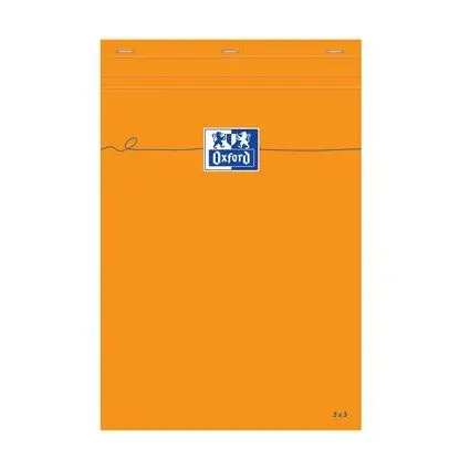 Oxford Notizblock, 210 x 315 mm, blanko, 80 Blatt, orange (EAN: 3020121062920)