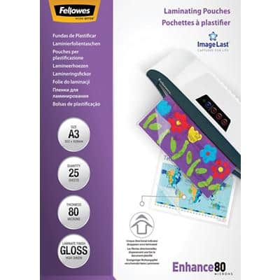 Fellowes Laminierfolientasche, DIN A3, glänzend, 160 mic (EAN: 0077511539640)