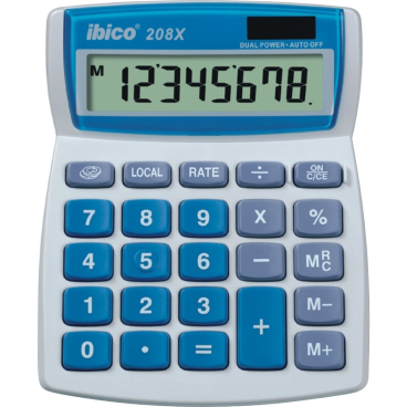 ibico Tischrechner 208X, 8-stelliges LCD-Display (EAN: 0013465410062)