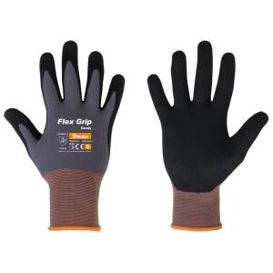 Bradas Arbeitshandschuh Flex Grip Sandy, schwarz/grau, XXL (EAN: 5907544435730)